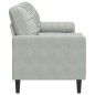 vidaXL 3-Sitzer-Sofa mit Zierkissen Hellgrau 180 cm Samt vidaXL 3-Sitzer-Sofa mit Zierkissen Hellgrau 180 cm Samt