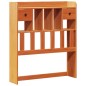 vidaXL Massivholzbett mit Regal ohne Matratze Wachsbraun 90x200 cm vidaXL Massivholzbett mit Regal ohne Matratze Wachsbraun 90x200 cm
