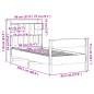 vidaXL Massivholzbett mit Regal ohne Matratze Wachsbraun 90x200 cm vidaXL Massivholzbett mit Regal ohne Matratze Wachsbraun 90x200 cm