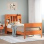 vidaXL Massivholzbett mit Regal ohne Matratze Wachsbraun 90x190 cm vidaXL Massivholzbett mit Regal ohne Matratze Wachsbraun 90x190 cm