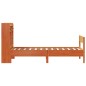 vidaXL Massivholzbett mit Regal ohne Matratze Wachsbraun 90x190 cm vidaXL Massivholzbett mit Regal ohne Matratze Wachsbraun 90x190 cm