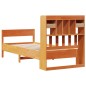 vidaXL Massivholzbett mit Regal ohne Matratze Wachsbraun 90x190 cm vidaXL Massivholzbett mit Regal ohne Matratze Wachsbraun 90x190 cm