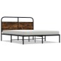 vidaXL Bettgestell ohne Matratze 140x200 cm Räuchereiche Holzwerkstoff vidaXL Bettgestell ohne Matratze 140x200 cm Räuchereiche Holzwerkstoff