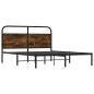 vidaXL Bettgestell ohne Matratze 140x200 cm Räuchereiche Holzwerkstoff vidaXL Bettgestell ohne Matratze 140x200 cm Räuchereiche Holzwerkstoff