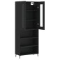 Highboard Schwarz 69,5x34x180 cm Holzwerkstoff Highboard Schwarz 69,5x34x180 cm Holzwerkstoff