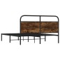 vidaXL Bettgestell ohne Matratze 140x200 cm Räuchereiche Holzwerkstoff vidaXL Bettgestell ohne Matratze 140x200 cm Räuchereiche Holzwerkstoff