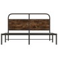 vidaXL Bettgestell ohne Matratze 160x200 cm Räuchereiche Holzwerkstoff vidaXL Bettgestell ohne Matratze 160x200 cm Räuchereiche Holzwerkstoff