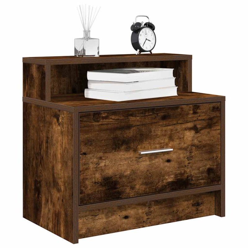 vidaXL Nachttisch mit Schublade Räuchereiche 51x31x47 cm vidaXL Nachttisch mit Schublade Räuchereiche 51x31x47 cm