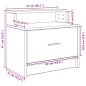 vidaXL Nachttisch mit Schublade Räuchereiche 51x31x47 cm vidaXL Nachttisch mit Schublade Räuchereiche 51x31x47 cm