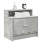 vidaXL Nachttisch mit Schublade Betongrau 51x31x47 cm vidaXL Nachttisch mit Schublade Betongrau 51x31x47 cm