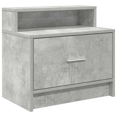 vidaXL Nachttisch mit Schublade Betongrau 51x31x47 cm