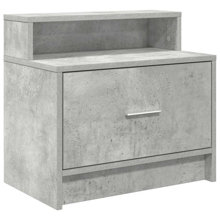 vidaXL Nachttisch mit Schublade Betongrau 51x31x47 cm