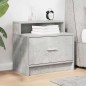 vidaXL Nachttisch mit Schublade Betongrau 51x31x47 cm vidaXL Nachttisch mit Schublade Betongrau 51x31x47 cm