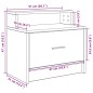 vidaXL Nachttisch mit Schublade Betongrau 51x31x47 cm vidaXL Nachttisch mit Schublade Betongrau 51x31x47 cm