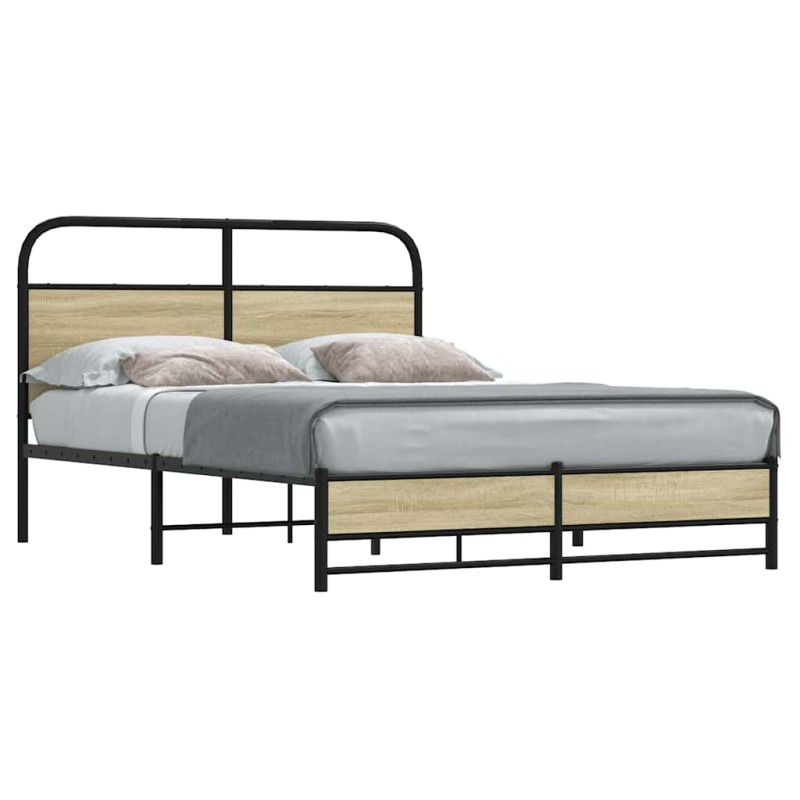 vidaXL Bettgestell ohne Matratze 120x200 cm Sonoma-Eiche Holzwerkstoff vidaXL Bettgestell ohne Matratze 120x200 cm Sonoma-Eiche Holzwerkstoff