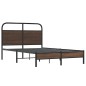 vidaXL Bettgestell ohne Matratze 140x190 cm Braun Eichen-Optik vidaXL Bettgestell ohne Matratze 140x190 cm Braun Eichen-Optik