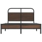 vidaXL Bettgestell ohne Matratze 140x190 cm Braun Eichen-Optik vidaXL Bettgestell ohne Matratze 140x190 cm Braun Eichen-Optik