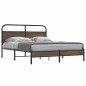 vidaXL Bettgestell ohne Matratze 150x200 cm Braun Eichen-Optik vidaXL Bettgestell ohne Matratze 150x200 cm Braun Eichen-Optik
