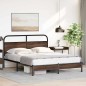 vidaXL Bettgestell ohne Matratze 150x200 cm Braun Eichen-Optik vidaXL Bettgestell ohne Matratze 150x200 cm Braun Eichen-Optik