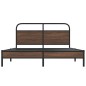 vidaXL Bettgestell ohne Matratze 150x200 cm Braun Eichen-Optik vidaXL Bettgestell ohne Matratze 150x200 cm Braun Eichen-Optik