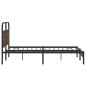 vidaXL Bettgestell ohne Matratze 150x200 cm Braun Eichen-Optik vidaXL Bettgestell ohne Matratze 150x200 cm Braun Eichen-Optik