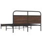 vidaXL Bettgestell ohne Matratze 150x200 cm Braun Eichen-Optik vidaXL Bettgestell ohne Matratze 150x200 cm Braun Eichen-Optik