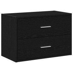 vidaXL Schrank mit 2 Schubladen Schwarz Eichen-Optik 60x31x40 cm