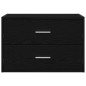 vidaXL Schrank mit 2 Schubladen Schwarz Eichen-Optik 60x31x40 cm vidaXL Schrank mit 2 Schubladen Schwarz Eichen-Optik 60x31x40 cm