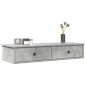 vidaXL Wandregal mit Schubladen Betongrau 100x37,5x19 cm Holzwerkstoff vidaXL Wandregal mit Schubladen Betongrau 100x37,5x19 cm Holzwerkstoff