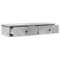 vidaXL Wandregal mit Schubladen Betongrau 100x37,5x19 cm Holzwerkstoff vidaXL Wandregal mit Schubladen Betongrau 100x37,5x19 cm Holzwerkstoff