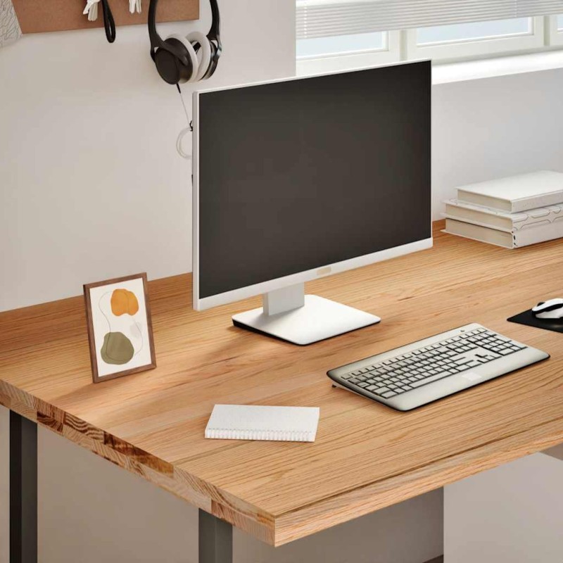 vidaXL Schreibtischplatte Hellbraun 240x90x4 cm Massivholz Eiche vidaXL Schreibtischplatte Hellbraun 240x90x4 cm Massivholz Eiche
