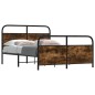 vidaXL Bettgestell ohne Matratze 120x200 cm Räuchereiche Holzwerkstoff vidaXL Bettgestell ohne Matratze 120x200 cm Räuchereiche Holzwerkstoff