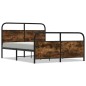vidaXL Bettgestell ohne Matratze 120x200 cm Räuchereiche Holzwerkstoff vidaXL Bettgestell ohne Matratze 120x200 cm Räuchereiche Holzwerkstoff