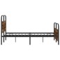 vidaXL Bettgestell ohne Matratze 120x200 cm Räuchereiche Holzwerkstoff vidaXL Bettgestell ohne Matratze 120x200 cm Räuchereiche Holzwerkstoff