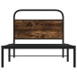 vidaXL Bettgestell ohne Matratze 100x200 cm Räuchereiche Holzwerkstoff