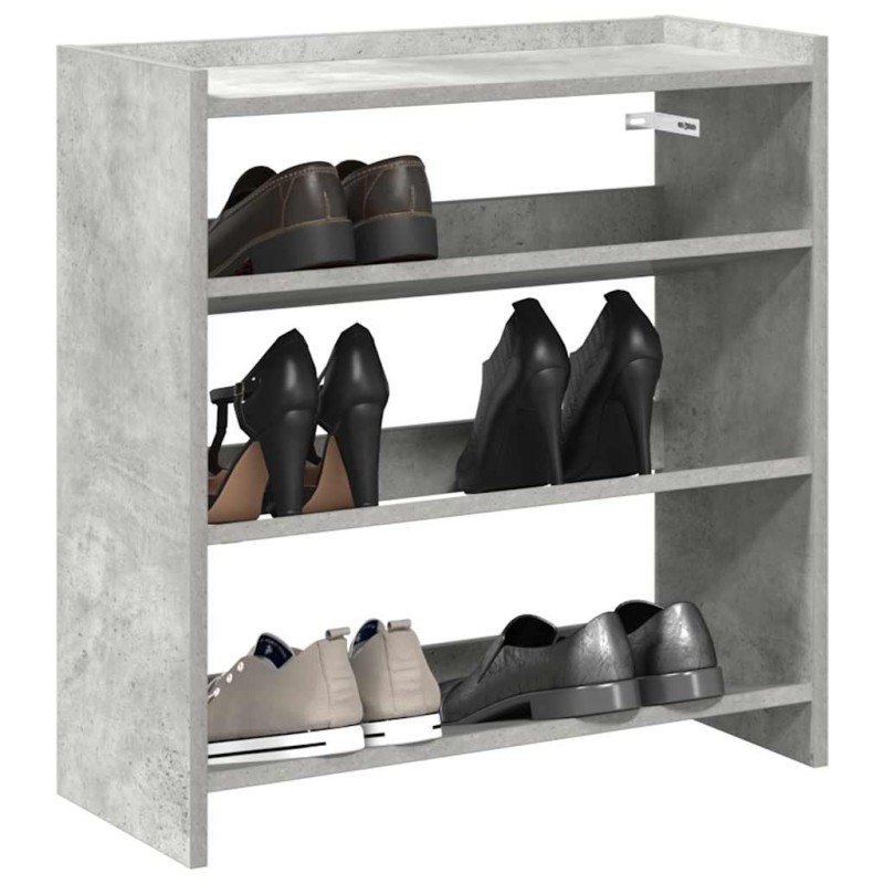 vidaXL Schuhregal Betongrau 60x25x62 cm Holzwerkstoff vidaXL Schuhregal Betongrau 60x25x62 cm Holzwerkstoff