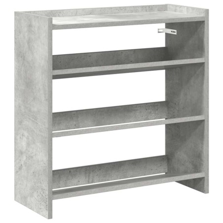vidaXL Schuhregal Betongrau 60x25x62 cm Holzwerkstoff