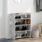vidaXL Schuhregal Betongrau 60x25x62 cm Holzwerkstoff vidaXL Schuhregal Betongrau 60x25x62 cm Holzwerkstoff