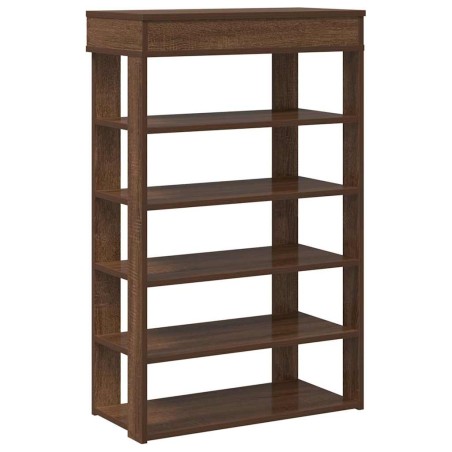 vidaXL Schuhregal Braun Eichen-Optik 60x30x98 cm Holzwerkstoff