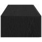 vidaXL Wandregal mit Schubladen Schwarz 60x26,5x15 cm Holzwerkstoff