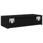 vidaXL Wandregal mit Schubladen Schwarz 60x26,5x15 cm Holzwerkstoff