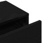 vidaXL Wandregal mit Schubladen Schwarz 60x26,5x15 cm Holzwerkstoff