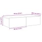 vidaXL Wandregal mit Schubladen Schwarz 60x26,5x15 cm Holzwerkstoff