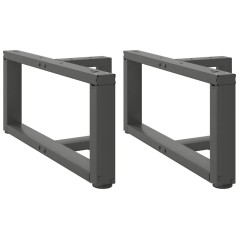 vidaXL Couchtischbeine T-Form 2 Stk. Anthrazit 60x25x(30-31) cm Stahl
