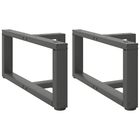vidaXL Couchtischbeine T-Form 2 Stk. Anthrazit 60x25x(30-31) cm Stahl