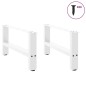 vidaXL Couchtischbeine Weiß 2 Stk. 70x(30-31) cm Stahl vidaXL Couchtischbeine Weiß 2 Stk. 70x(30-31) cm Stahl