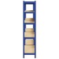 vidaXL Lagerregale mit 5 Böden 2 Stk. Blau Stahl & Holzwerkstoff vidaXL Lagerregale mit 5 Böden 2 Stk. Blau Stahl & Holzwerkstoff