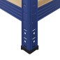 vidaXL Lagerregale mit 5 Böden 2 Stk. Blau Stahl & Holzwerkstoff vidaXL Lagerregale mit 5 Böden 2 Stk. Blau Stahl & Holzwerkstoff