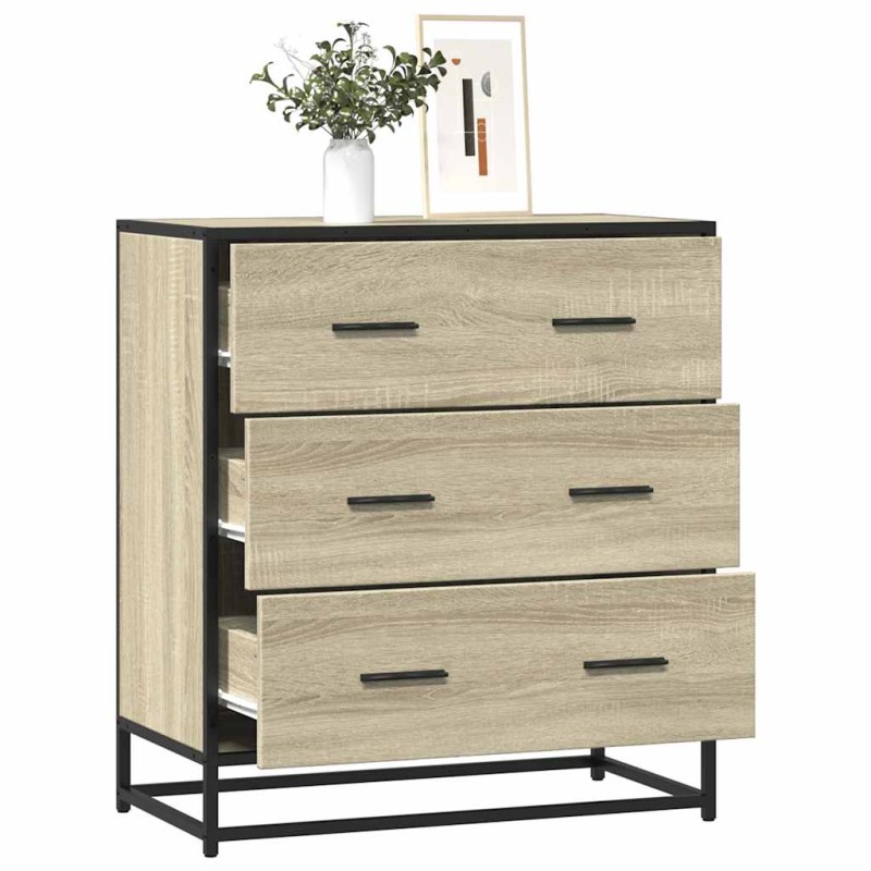 vidaXL Sideboard Sonoma-Eiche 68x35x76 cm Holzwerkstoff und Metall vidaXL Sideboard Sonoma-Eiche 68x35x76 cm Holzwerkstoff und Metall