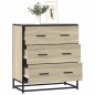 vidaXL Sideboard Sonoma-Eiche 68x35x76 cm Holzwerkstoff und Metall vidaXL Sideboard Sonoma-Eiche 68x35x76 cm Holzwerkstoff und Metall